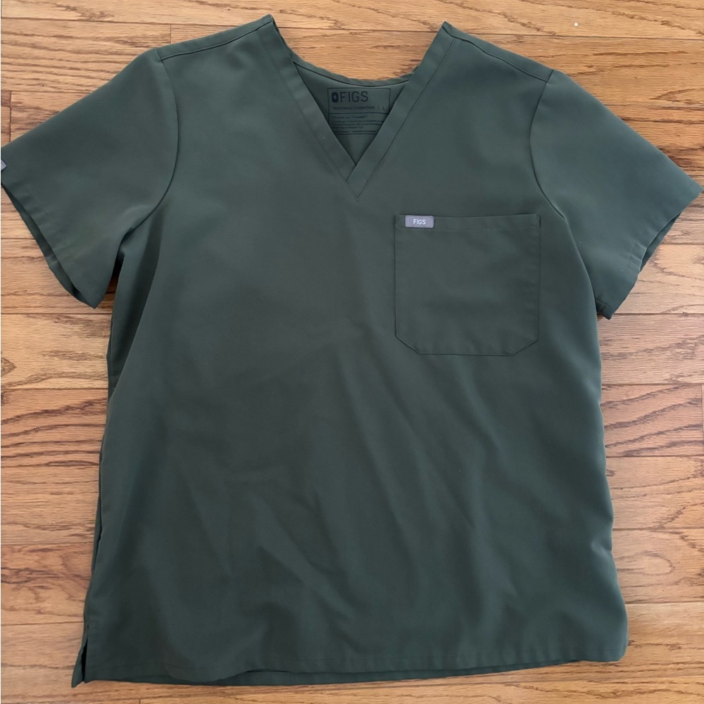 Figs Moss Catarina One Pocket Scrub Top